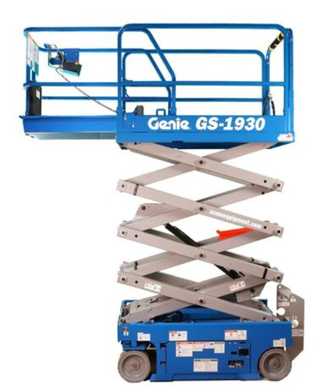 Rental store for genie scissor lift 30 inch wide 19 foot high in Bulkley Lakes District